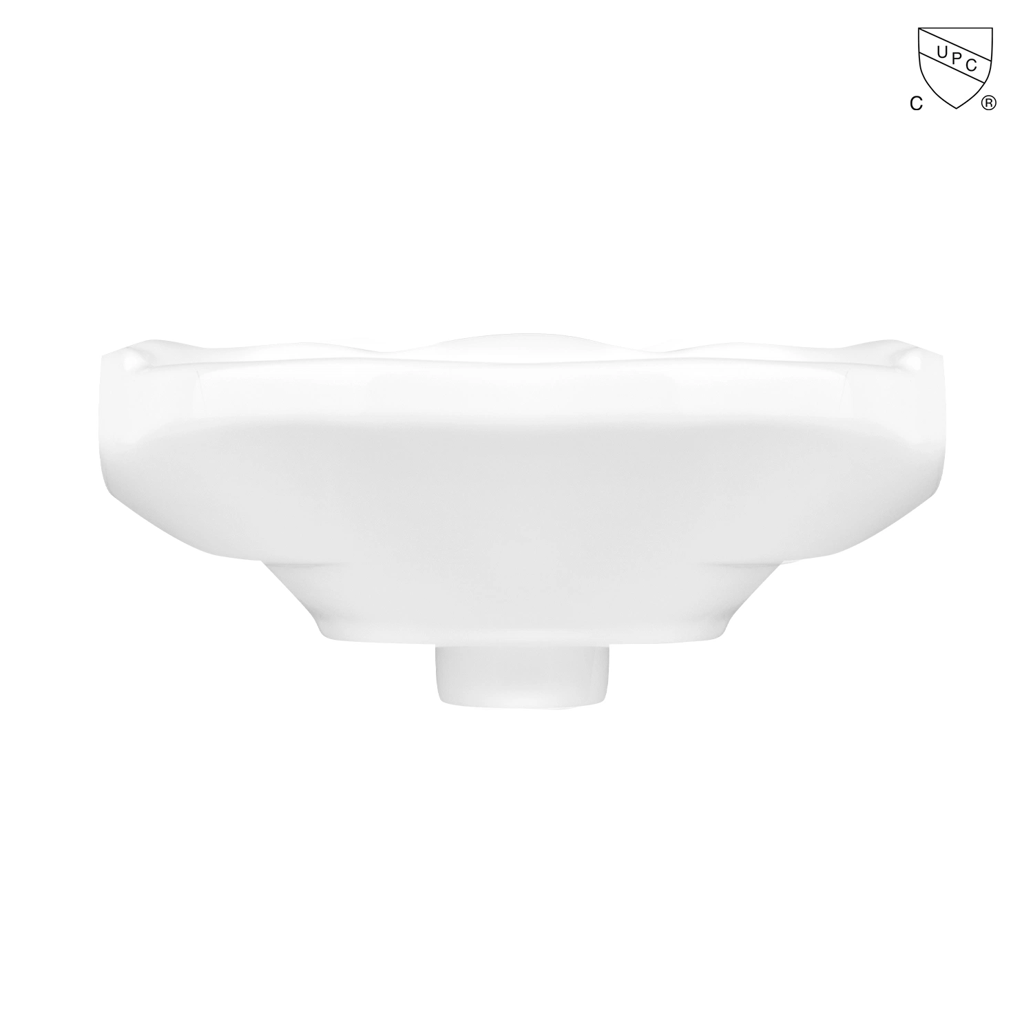 Bathroom Glassy White Oval Ceramic Porcelain Sanitary Ware Vanity Hot Sale Wall-Mount Furniture with Pre-Drilled Overflow