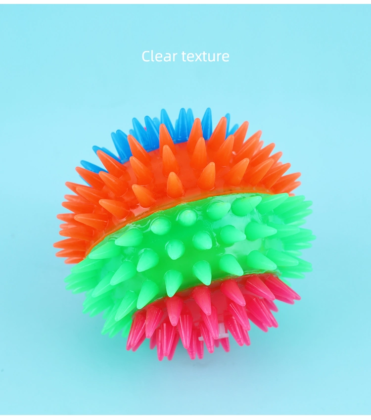 Cute Bear Flashing Luminescent Ball Massage Squeeze Toys Colorful Stress Relief Toys