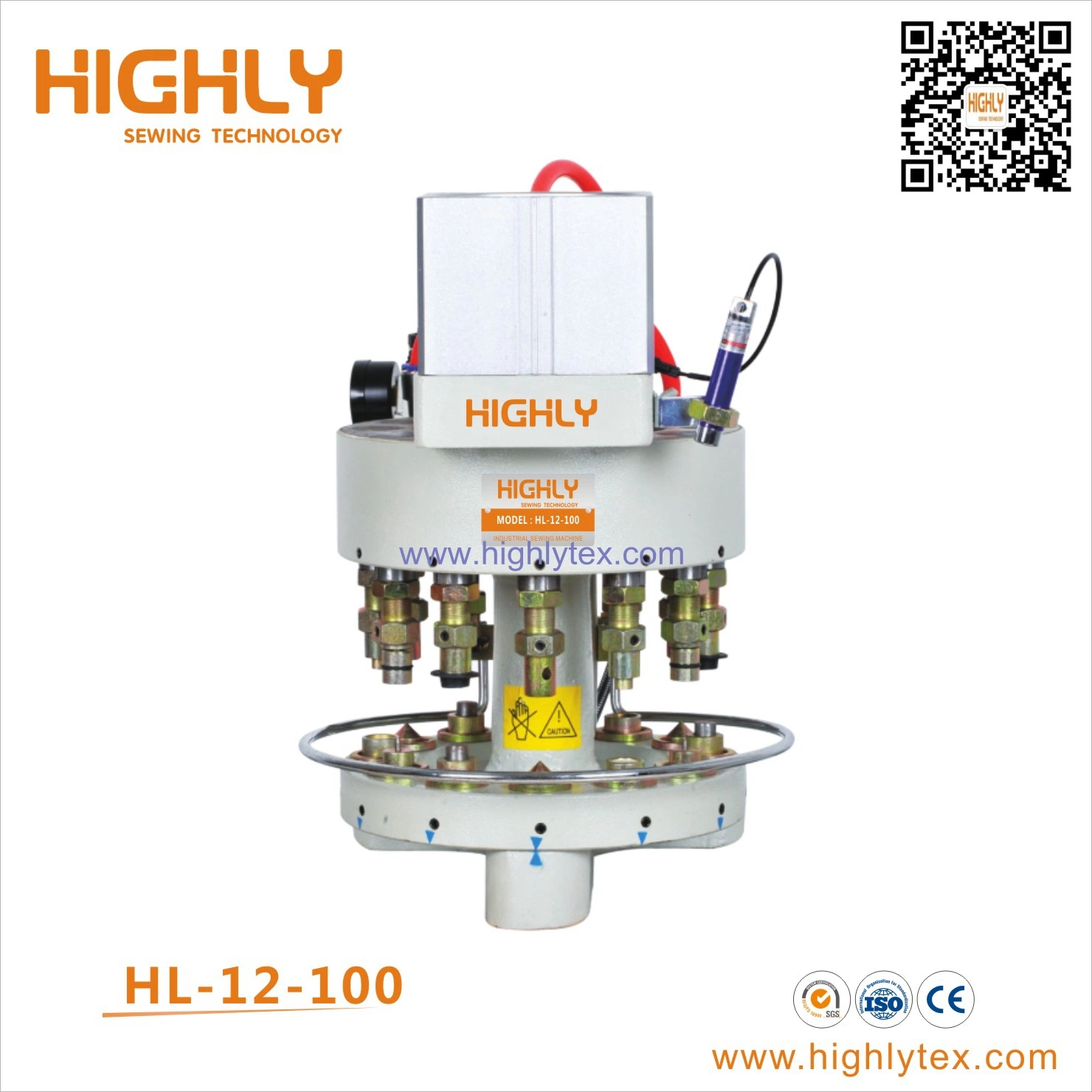 Hl-03-80 Security Three Heads Pneumatic Button Attaching Machine