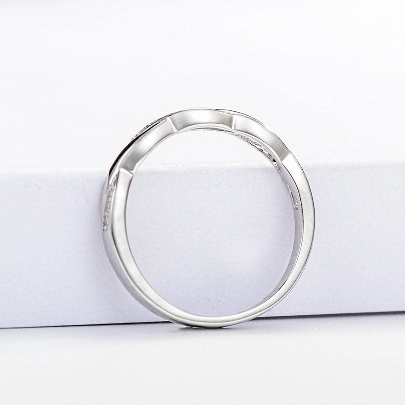 Wholesale/Supplier Sterling Silver Jewelry Simple Twist Ring for Man and Woman Valentine's Gift