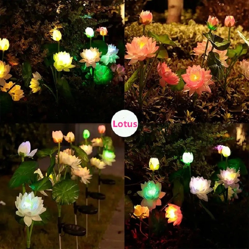 Best Battery Light LED Solar Lamp Flower Outdoor Lighting Energy Saving Bulb