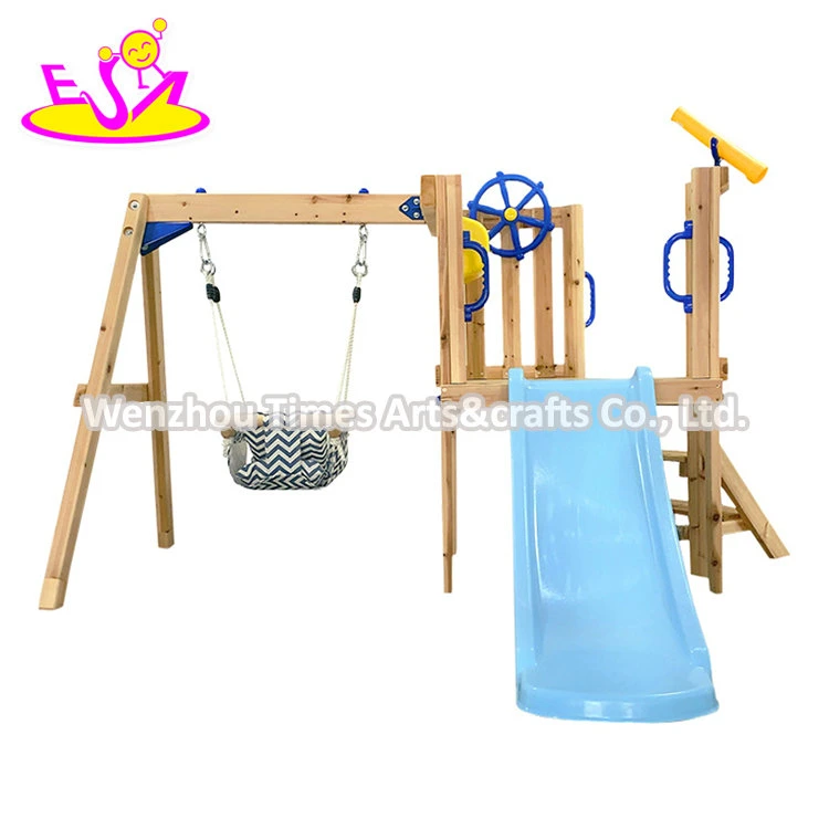 Hot Sale Outdoor Play Set Eco-Friendly Wooden Backyard Playground for Kids W01d277