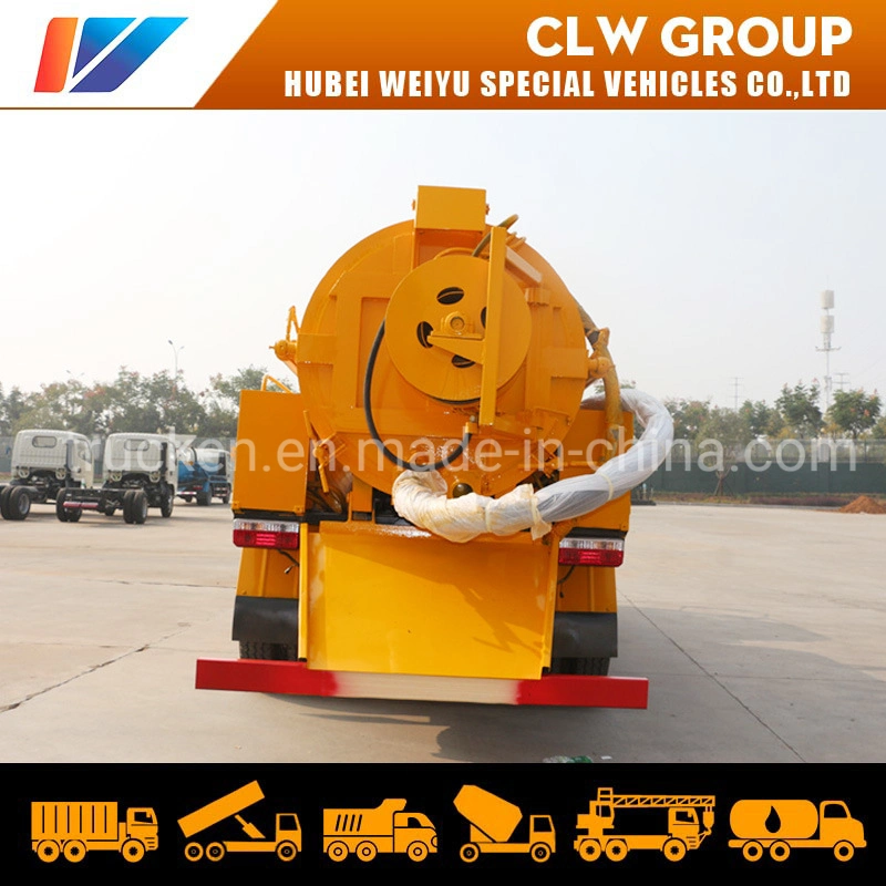 Sewage Suction High Pressure Water Cleaning Truck 5000L Waste Tank with 2000L Water Tank