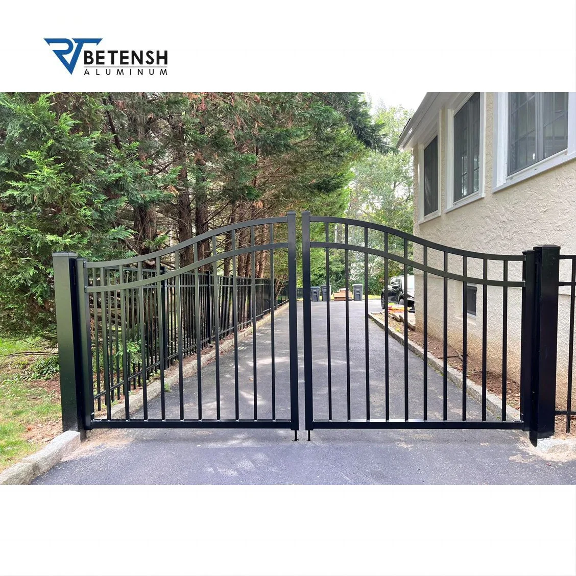 Top 1 Factory Wholesale High Quality No Pollution Powder Coated Metal Aluminum Auto Slat Driveway Gate