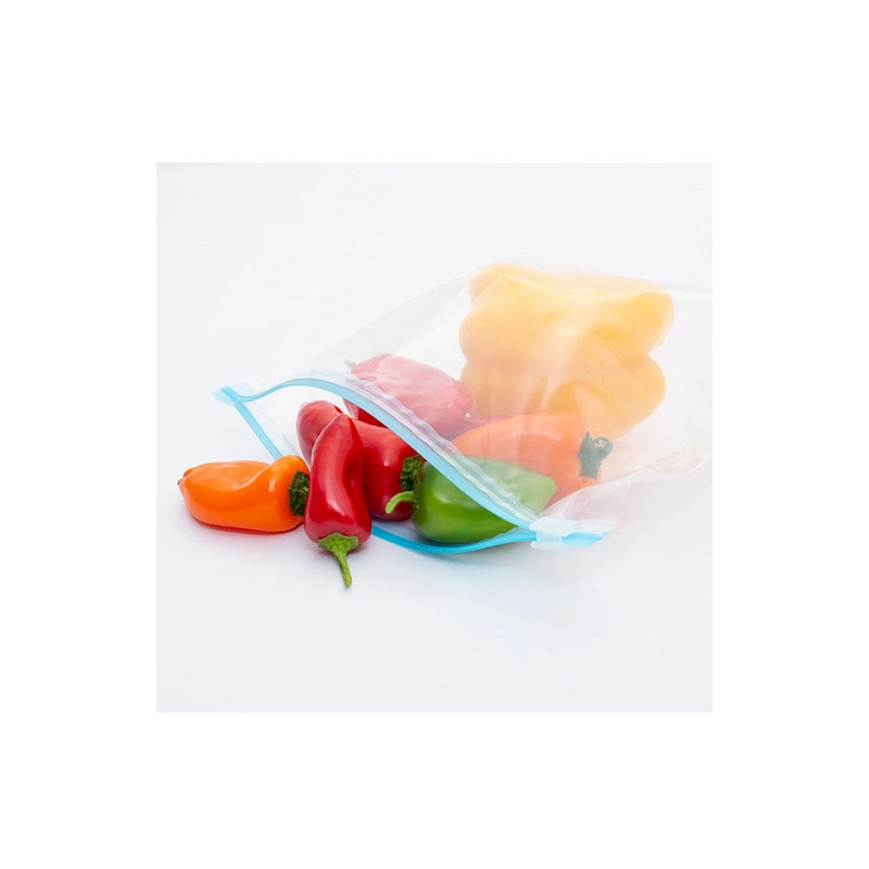 Custom Resealable Transparent LDPE Food Storage Freezer Slider Zipper Bag