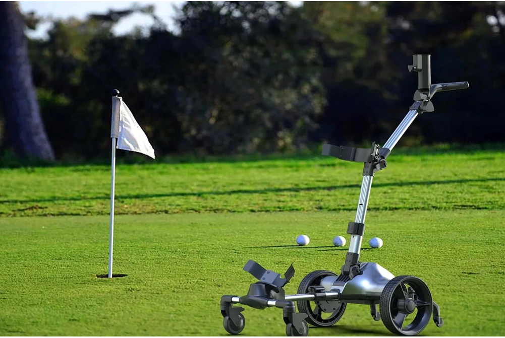 Aufladbarer Faltbarer Golf-Trolley-Golfwagen Mit Erweiterter Einstellung