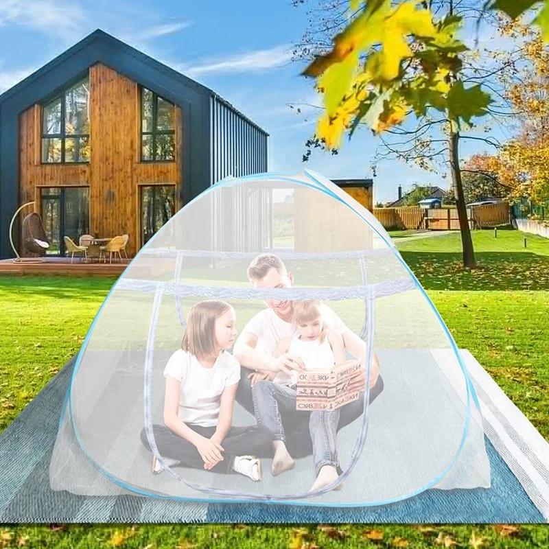 Square-Roofed Yurt Mosquito Net Installation-Free Dormitory 1.5m Foldable Double Household 1.8m Full-Bottom Anti-Fall Bed