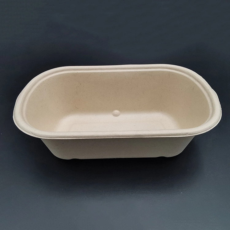 Ecológica Mayorista/Proveedor de material de bagazo Rectangular caja de embalaje de frutas ensalada de Fiambrera para llevar la caja de embalaje de alimentos