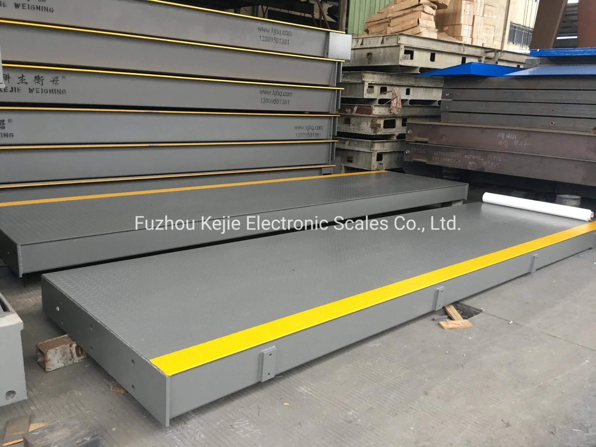China Kejie Factory 3X20m/22m 100t Steel Deck Platform Weighbridge /Truck Scale with Weighing Controller for Industrial Application