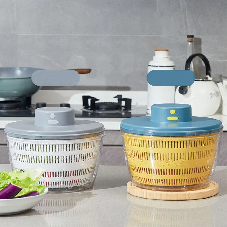 New Product Plastic Fruit Vegetables Electric Salad Spinner Drain Basket Dryer