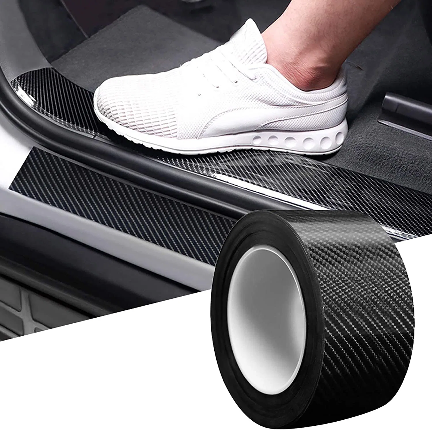 Carbon Fiber 5D Nano Tape Car Door Sill Protectors Tape Exterior Accessories