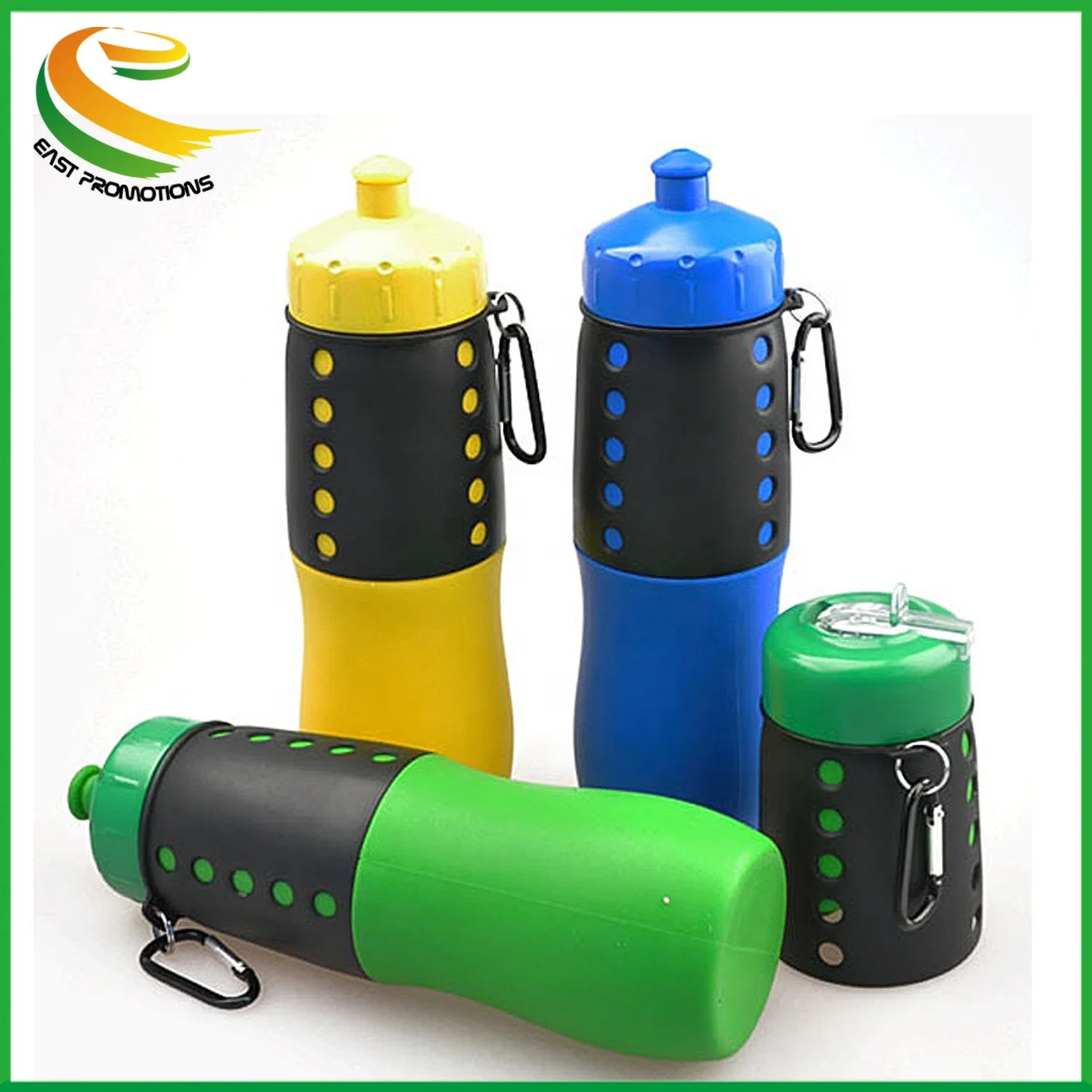 Las botellas de agua 550ml silicona Plegable Portátil retráctil Botella de agua de piscina telescópica gimnasio yoga Viajes Deporte herramientas plegables