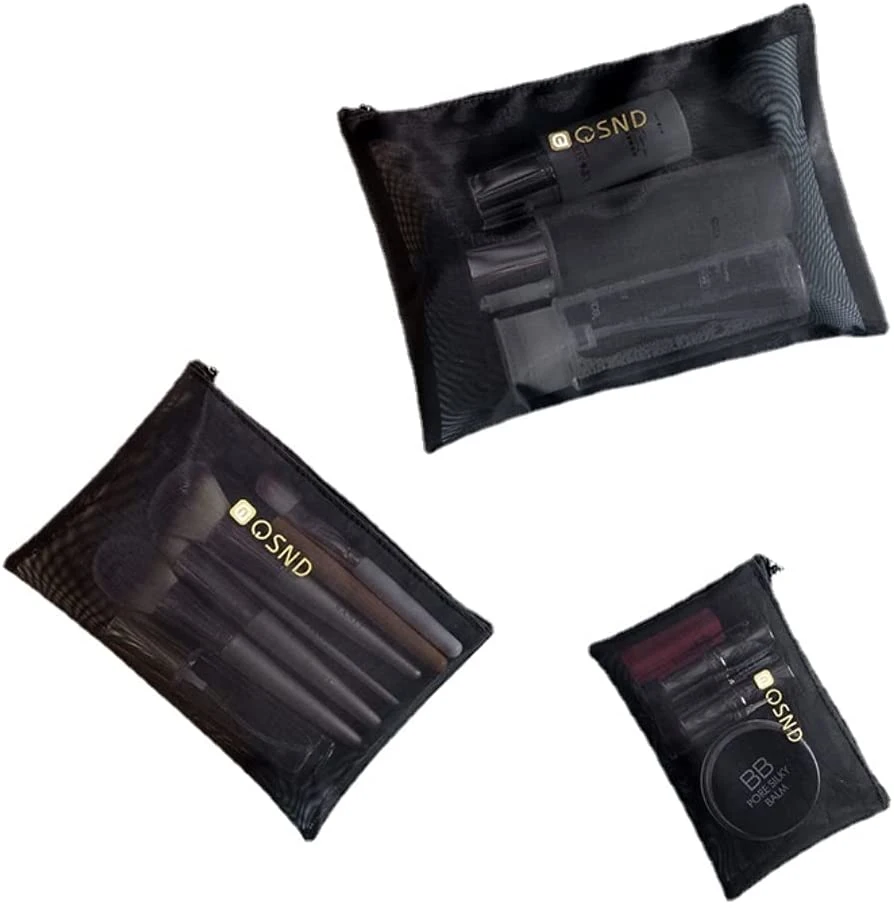 Mesh Cosmetic Bag for Women Large-Capacity Makeup Bag Portable Wash Travel Storage Bag