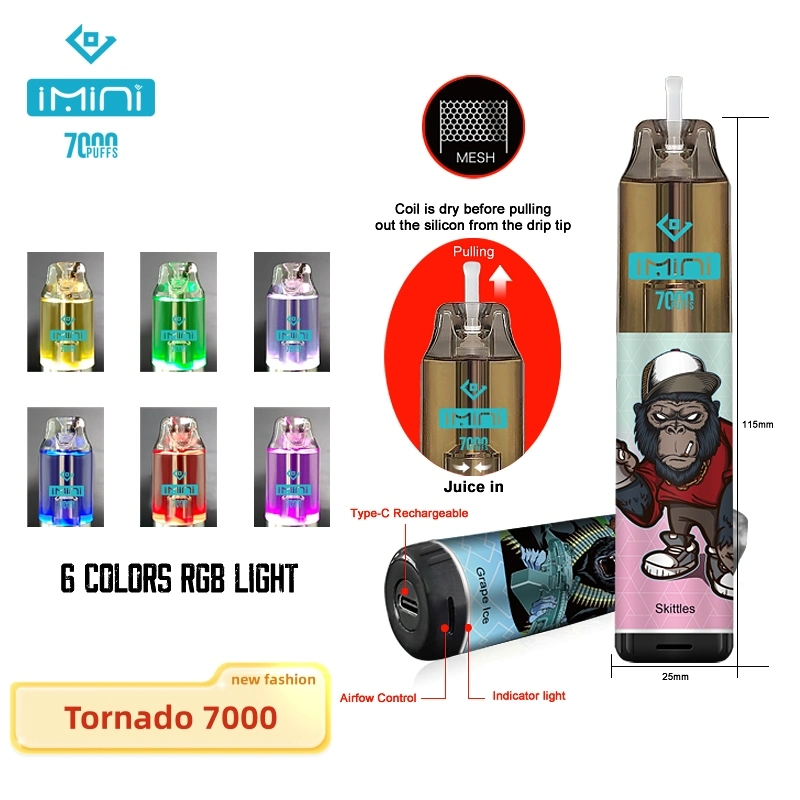 Shenzhen E cigarette Randm Tornado 7000 8000 9000 Vape jus Recharge Alibaba Puff Distributors rechargeable