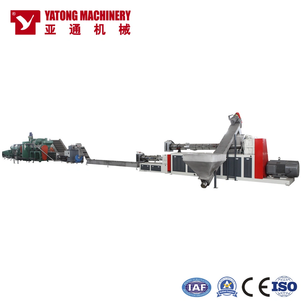 Yatong Pet Bottle Flakes to Pellets Pelletizing Line Single Stage Plastic Granulating Machine