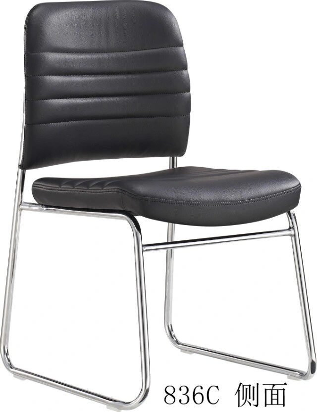 Chaise de réunion pour visiteurs en cuir de luxe, chaise de bureau d'attente exécutive moderne et robuste