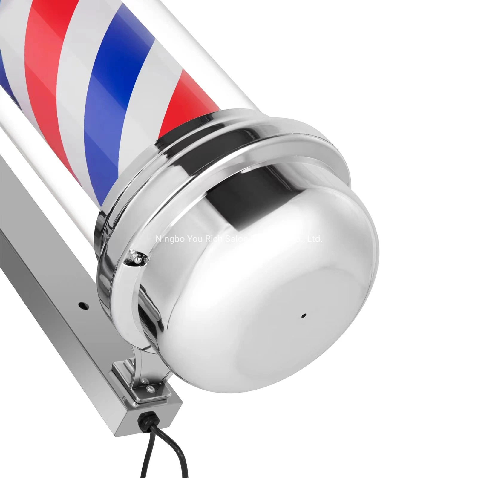 LED Barber Pole Barbershop Light Red Rotating White Blue Strips