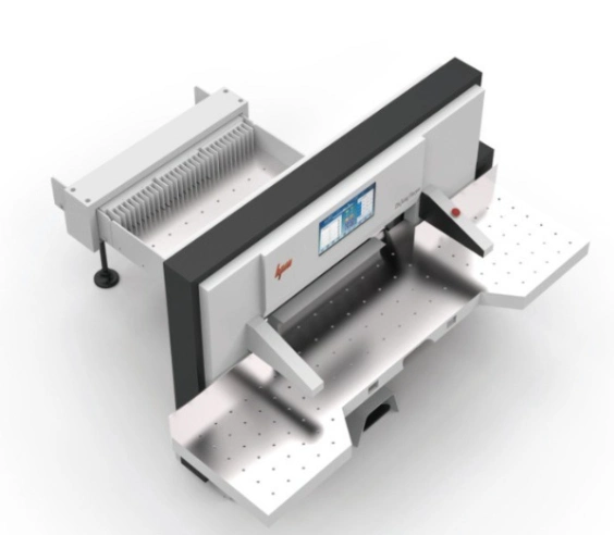 Totalmente automatizado de los programas de corte de precisión de láminas de guillotina Industrial Máquina cortadora de papel