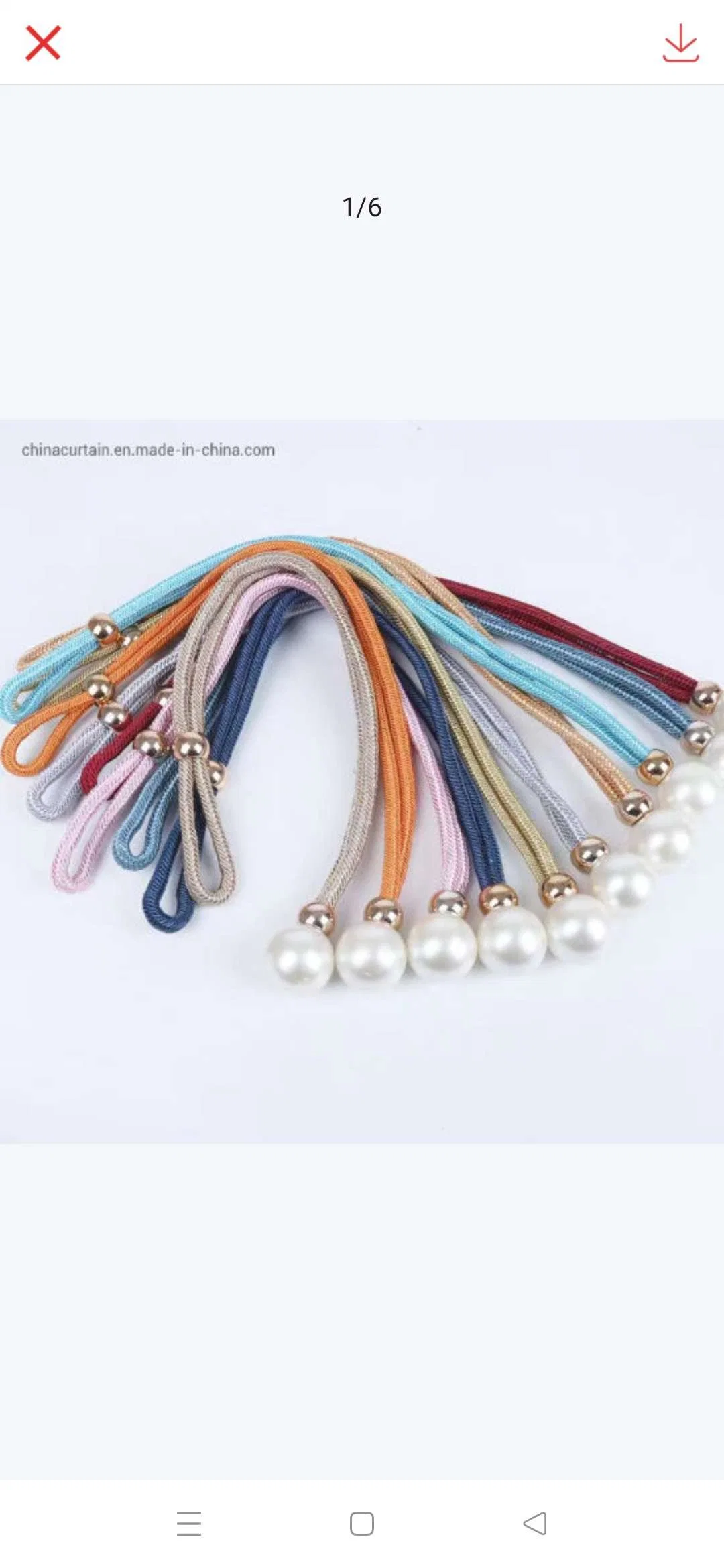 Modern and Simple No-Punch Pearl Curtain Magnetic Buckle Strap Accessories
