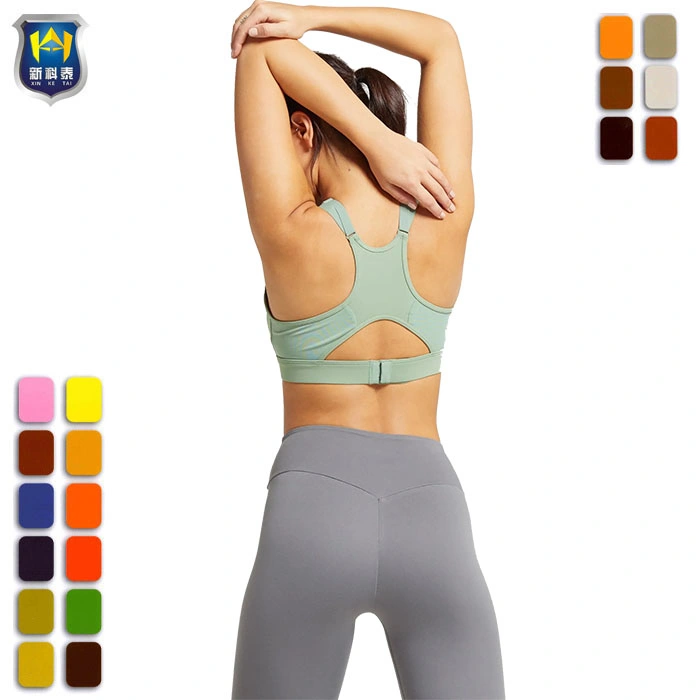 Sexy Ladies Yoga Activewear Top Mesh Neckline Training Sports Bra