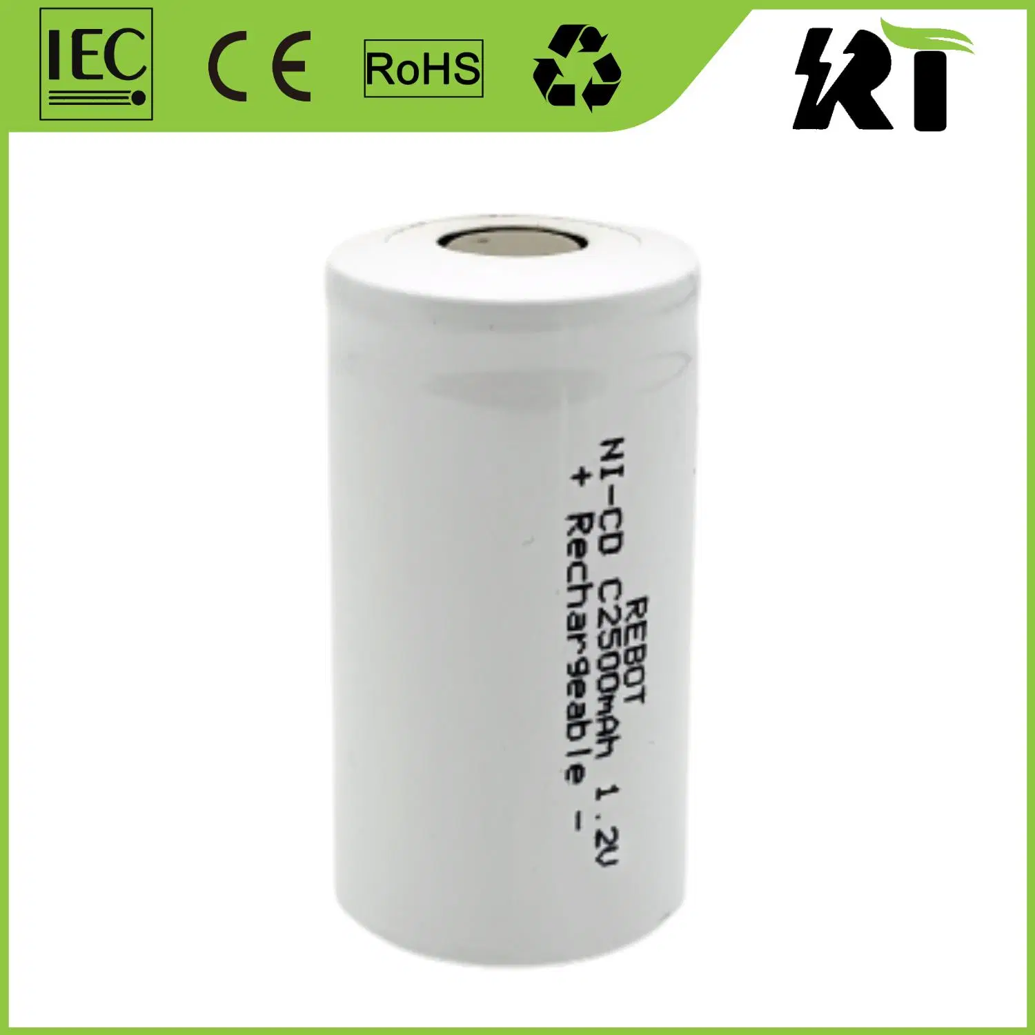 RT Nickel-Chrom-Akku 1,2V 3000mAh C Größe Ni-CD-Akku NiCd-Batterie