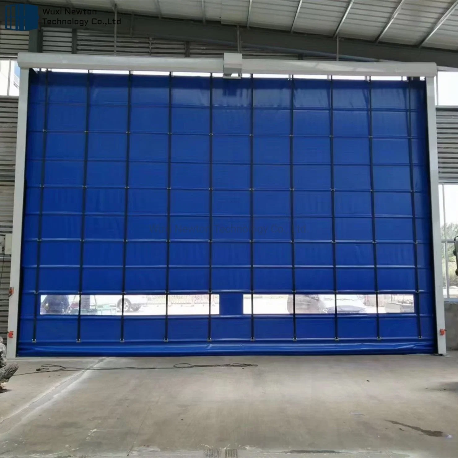 Plastic Folding Roll Shutter Door Industrial Pull Cord Rapid PVC High Speed Stacking Door Factory Warehouse