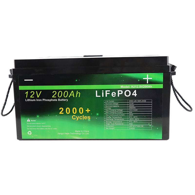 Deep Cycle 12V 24V 100Ah 200Ah 300ah Lithium-Ionen LiFePO4 Batterien Pack für Strom und Solarspeicher