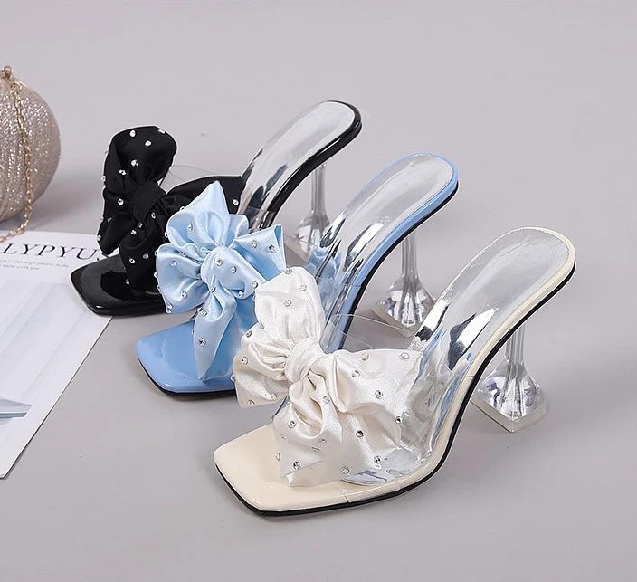 Bowknot Ladies Fancy Hills Shoes Women High Heels for Ladies Wedding Party