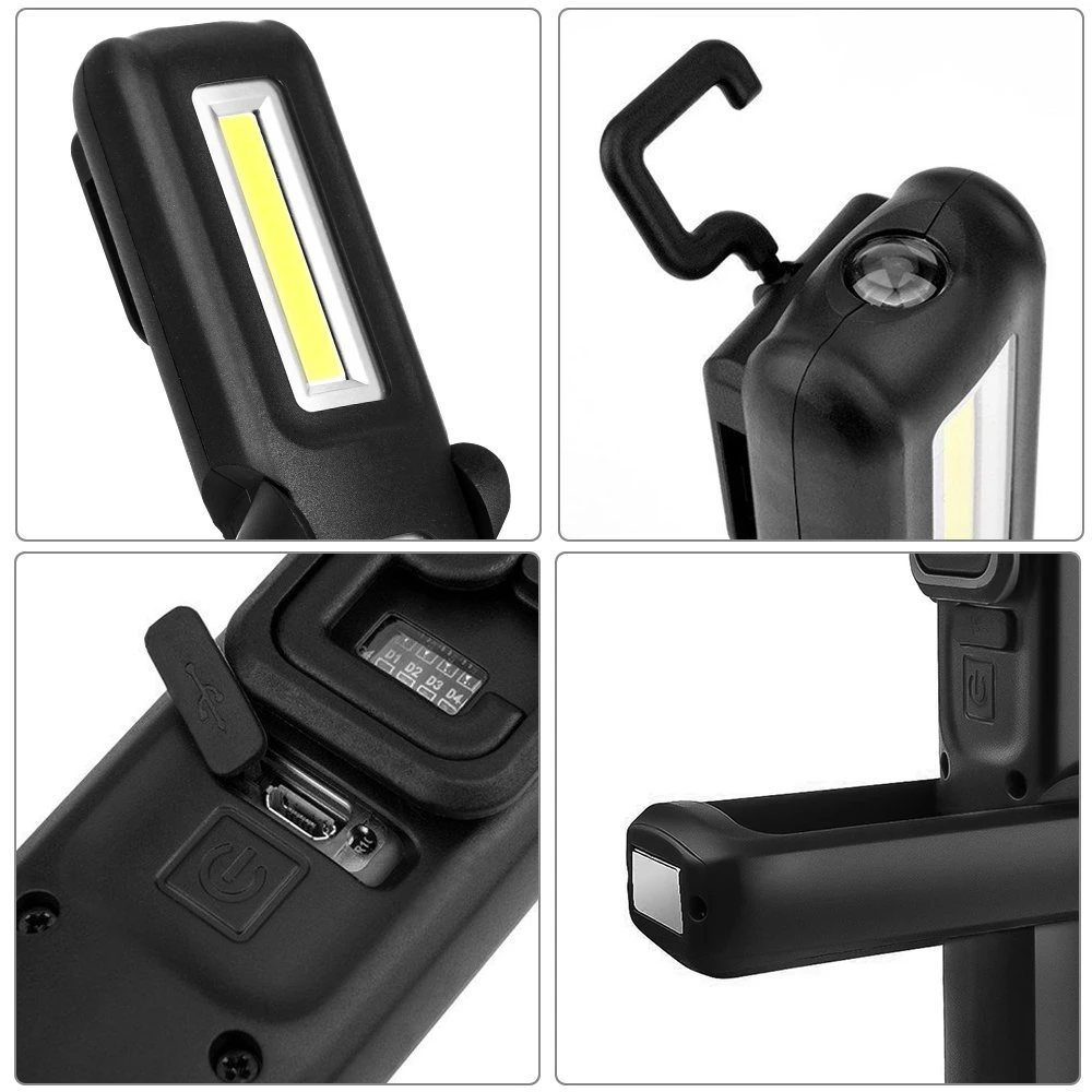 Luz de trabalho LED COB, USB, recarregável, Brightenlux, Atacadista, 3 W, USB Luz de inspecção do carro da luz intermitente de trabalho