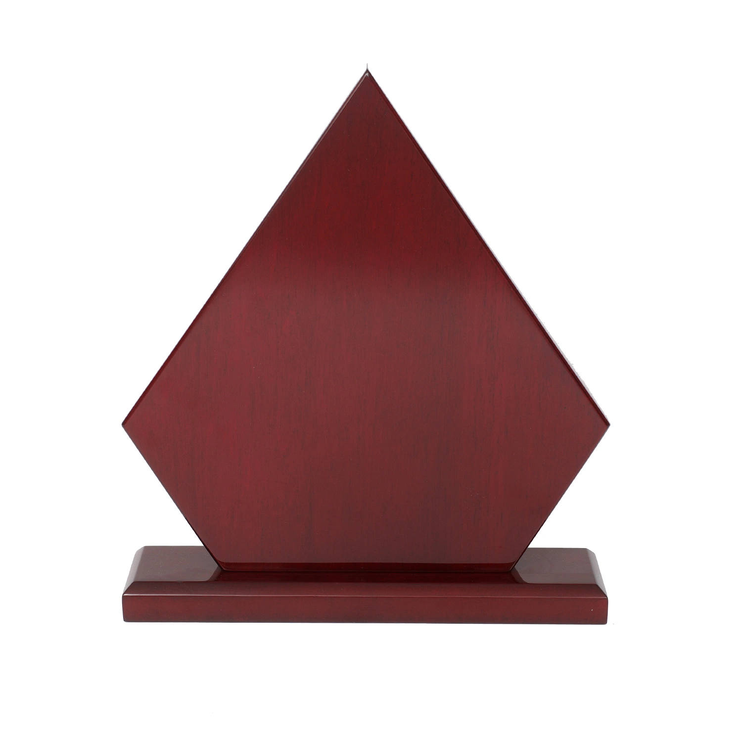 Africa Style Rosewood Piano Finish Pentagon Standing Award Plaque with Base