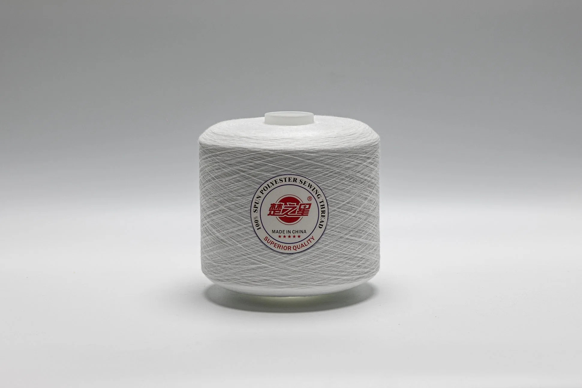 Raw White 42s/2 Polyester Sewing Thread Yarn Trumpet Tube