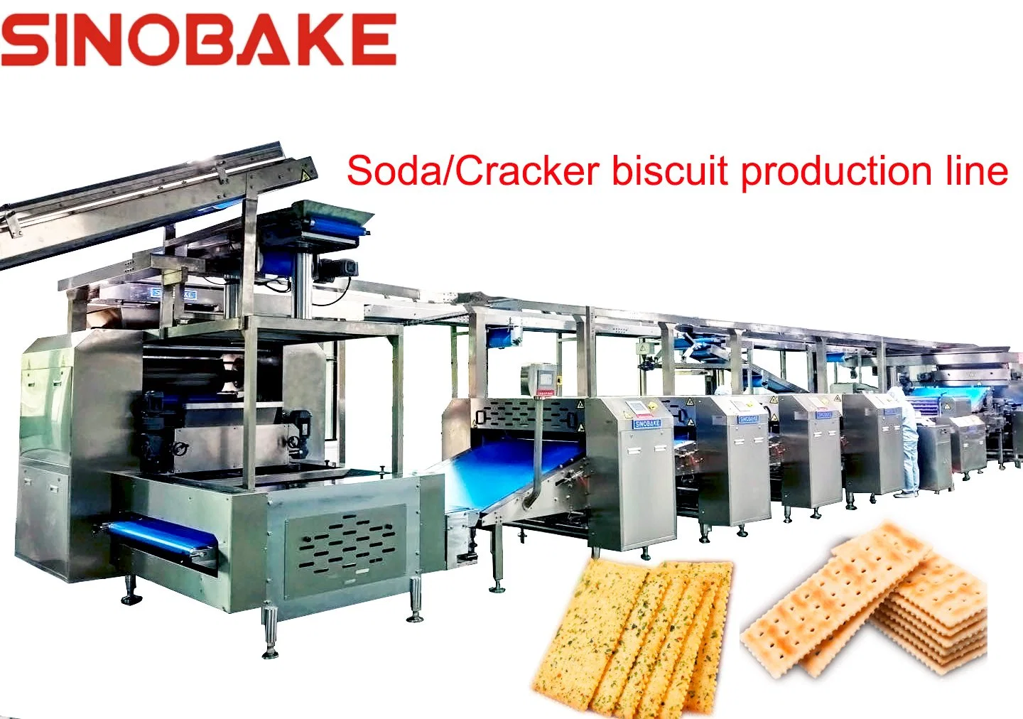 Ligne de production de soda / biscuit craquelé avec machine à biscuits Machine à fabriquer des cookies