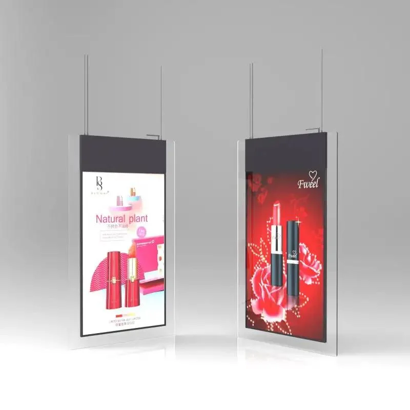 Commercial Advertising Monitor Signage Indoor LCD Hanging Digital Window Display for Shops