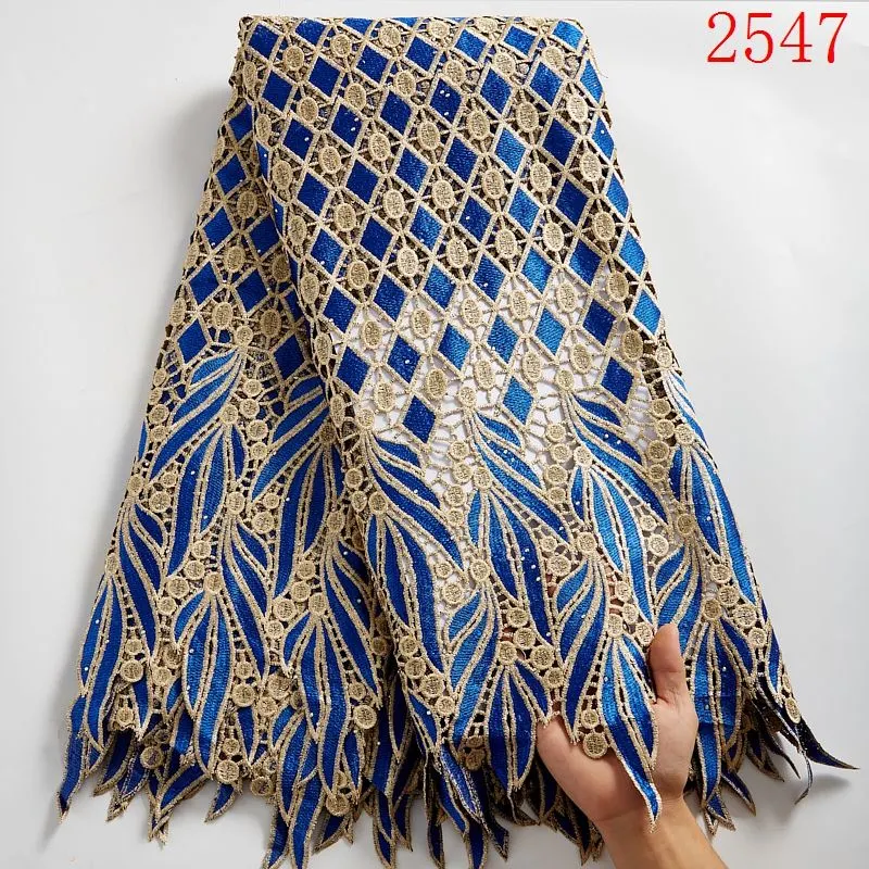 Cord Lace Fabric African Guipur Dubai 2021 High quality/High cost performance  Water Soluble Embroidery Soft Corded Lace Fabric for Party Dress 2547