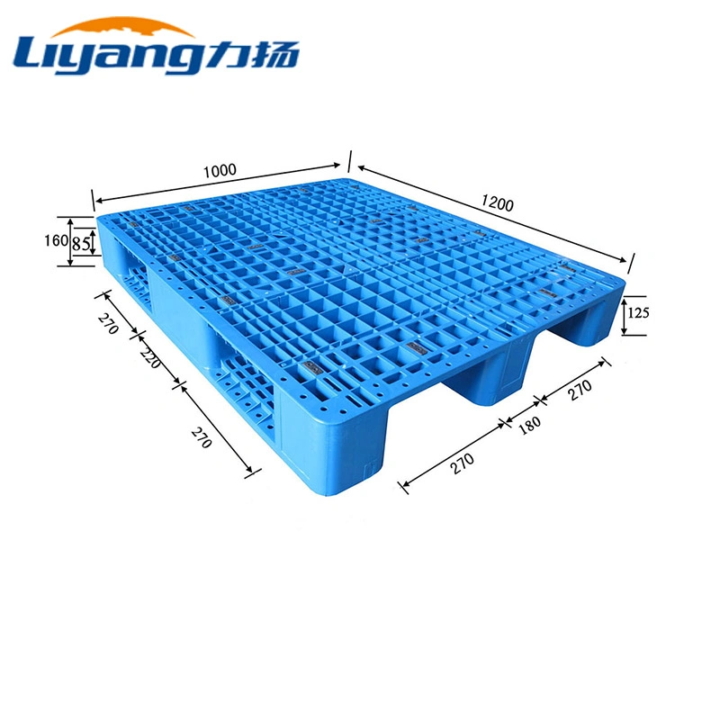 Face Única OEM/lateral reforçada de aço utilização durável quatro entradas de HDPE montável em rack Nestable Industrial Euro paletes de plástico para serviço pesado