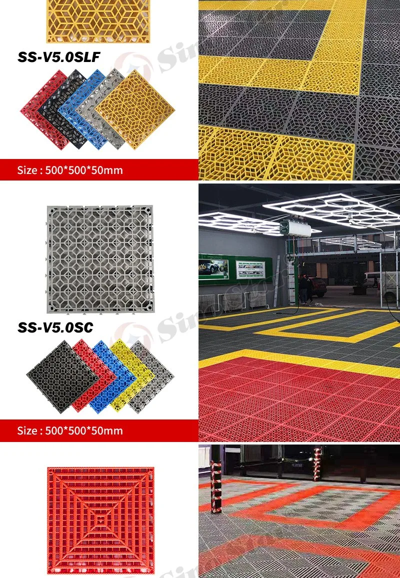 SS-V3,0sc 450 * 450 * 30mm Auto waschen / Auto zeigen / Werkstatt Bodenfliesen Verriegelung Kunststoff Garage Boden