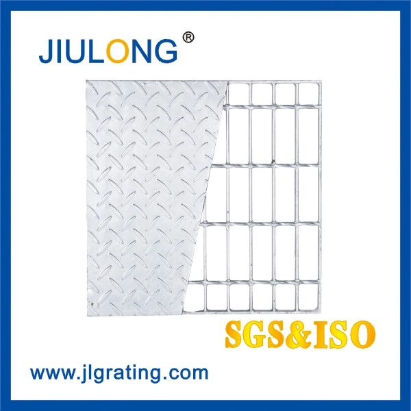 Hot DIP Galvanized Compound Bar Grating Steel Floor Grating with Checkered Plate for Catwalk