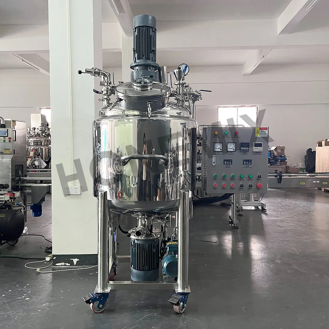 Shone Custom 50L-300L Lote pequeño tapa fija Mezclador de vacío Cosmético Máquina de homogeneización de gel calmante