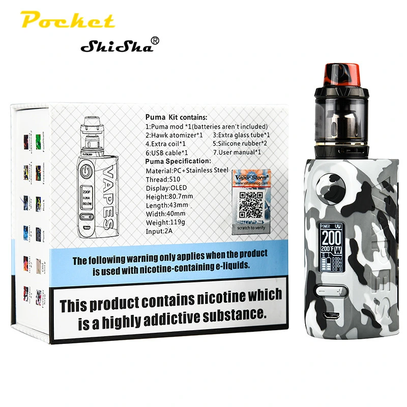 High Quantity Box Mod Vape Vapor Storm Puma Kit