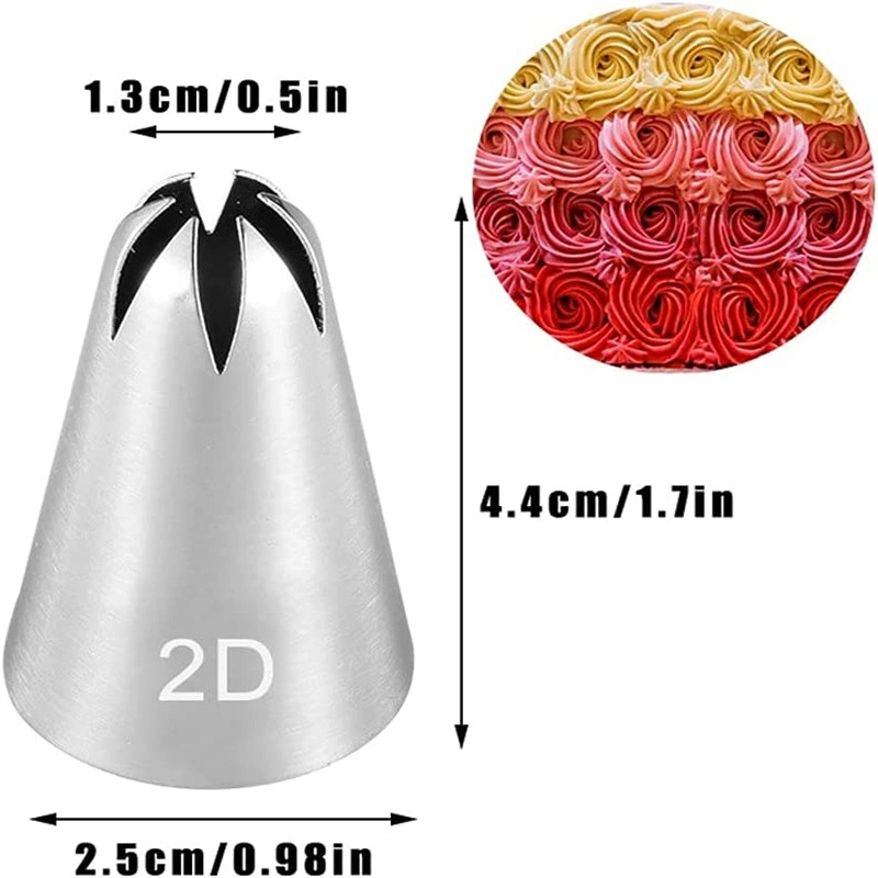 Tuyauterie de glaçage en acier inoxydable pour la cuisson 1m / 2D / 2f Conseils Cake Décoration buses jeu d'outils