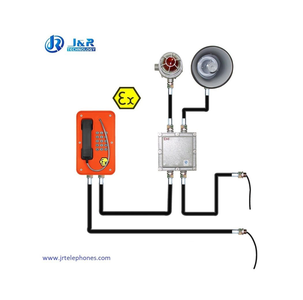 Resistente a la intemperie y a prueba de explosiones teléfono analógico para la zona 1&amp; de la Zona 2 de la industria peligrosos