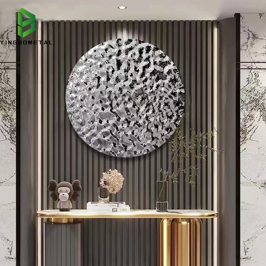 Factory Wholesale/Supplier Modern Interior Art Hotel Wall Decoration Stainless Steel Metal