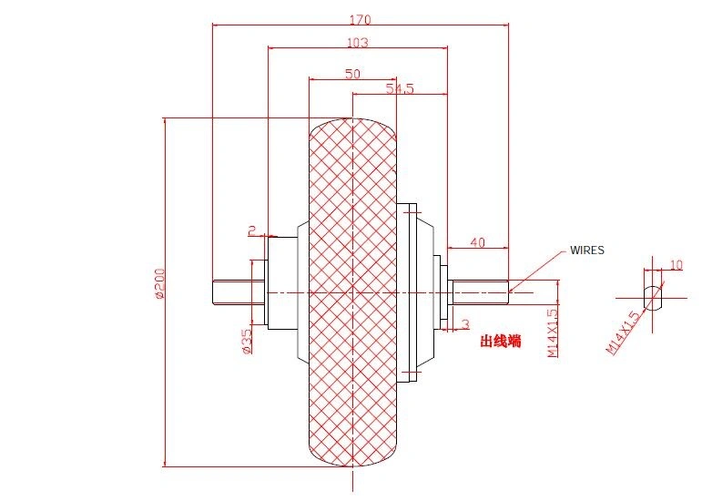 E-Tech BLDC 8 Inch Electric Scooter Wheel Motor