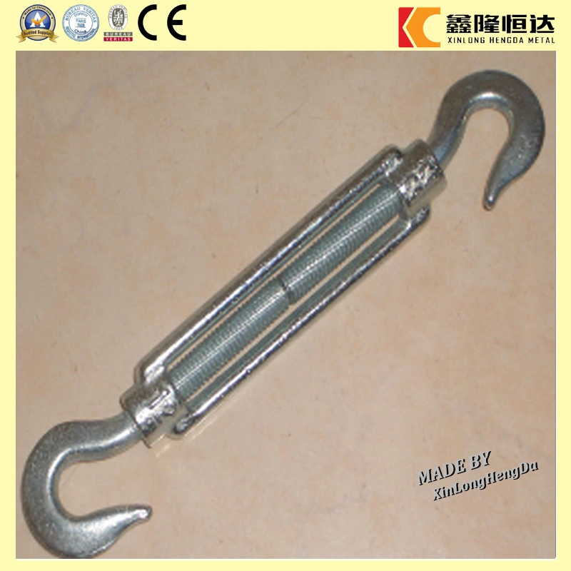 Turnbuckle, High Quality Rigging Hot DIP Galvanized Us Type with Eye and Hook Forged Turnbuckle