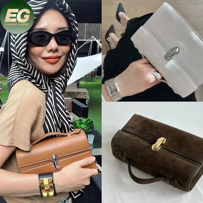 Emg7211symmetry Pochette Ladies Purses Suede Bag Fashion Real Handbags for Women Luxury Female Logo Manufacturers China Wholesale/Supplier Custom Genuine Leather Handbag