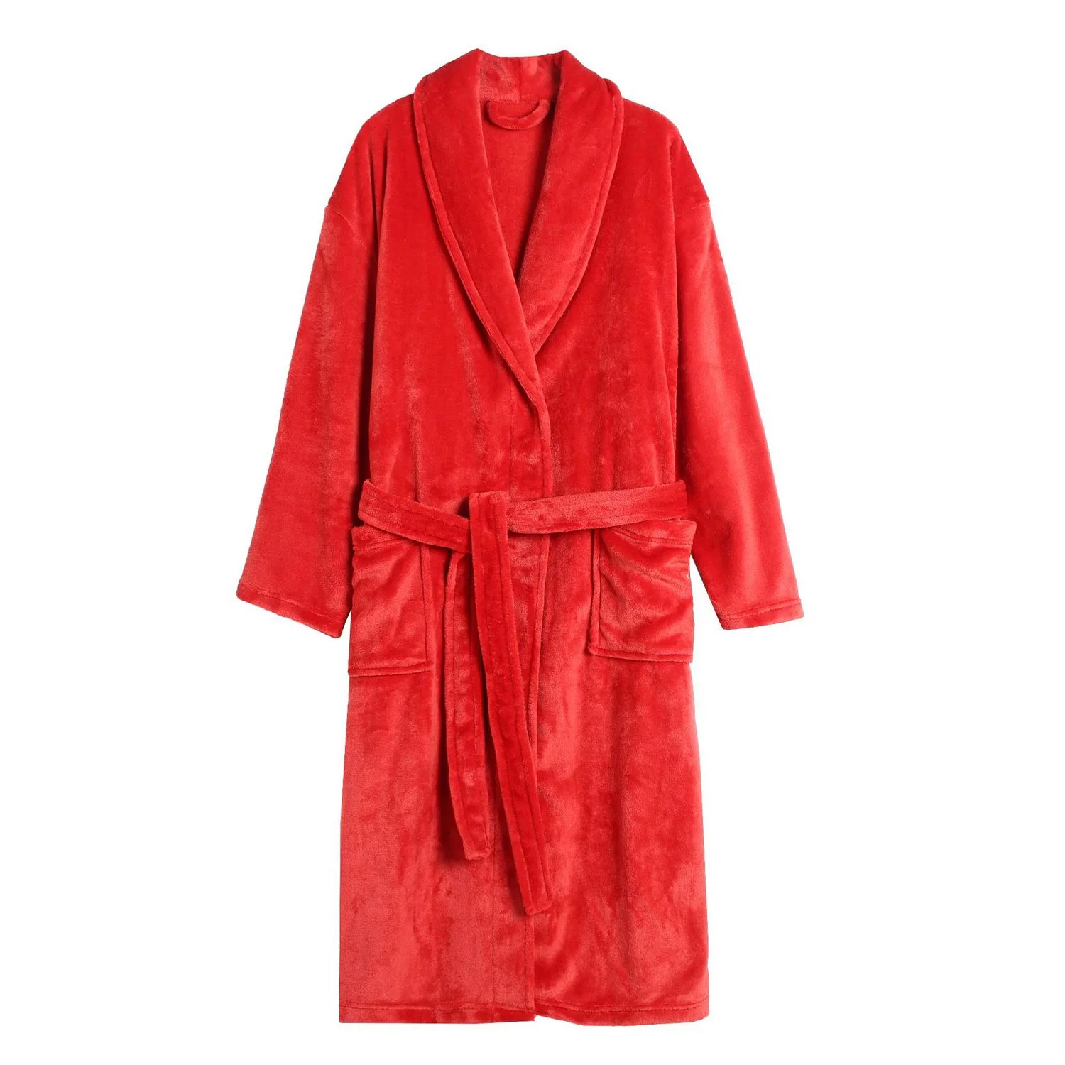 Robe d'hiver polaire en peluche de flanelle chaud cheveux longs Shaggy SPA Robe de peignoirs de bain