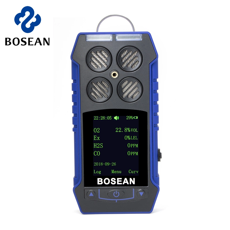 Portable Multi Gas Detector Lel Co O2 H2s 4 Gas Detector