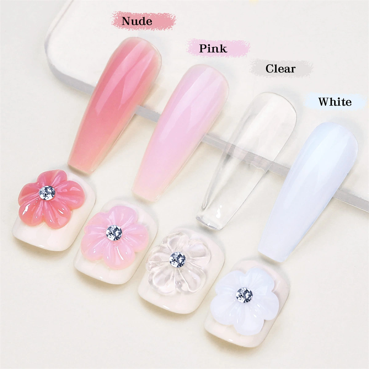 Solid-State Non-Stick Hand Carved Plastic Paper-Free Support Fast Extension Nail Patch Nail Extension Gel