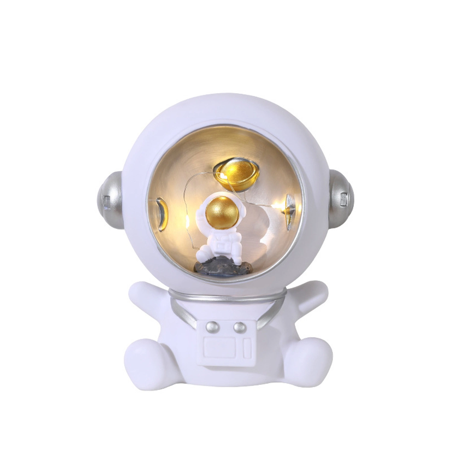 Kids Astronaut Night Light Safe Cash Box Piggy Bank Money Boxes