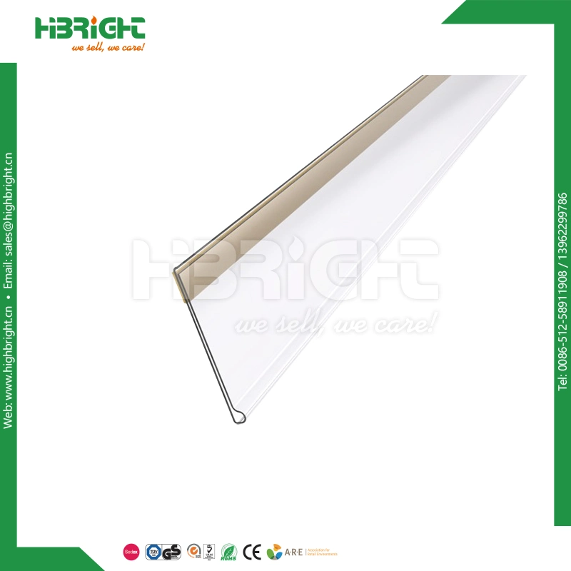 PVC Plastic Supermarket Display Data Strips Price Tag Holder Price-Holder with Adhesive Tape